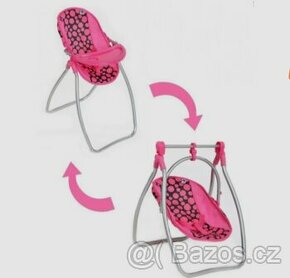 Jídelní židlička pro panenku 2 v 1