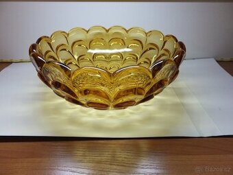 Art Deco úžasná ambrová těžká mísa, váha 1377 g.