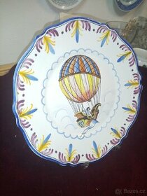 Starožitný talíř fajáns průměr 26cm