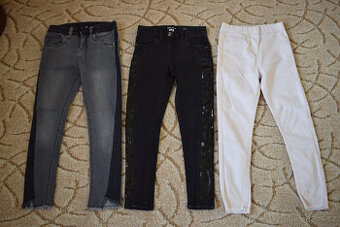 3 x kalhoty vel. 128-134