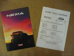Prospekt Daewoo Nexia a ceník