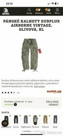 Kalhoty Surplus airborne vintage