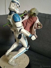 Yoda and clone trooper sideshow