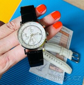 Luxusní dám. bílé hodinky zn. DKNY, sleva 3500 Kč.