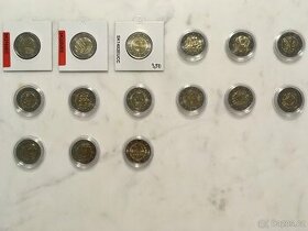 Sada 15 kusů slovenských pamětních 2 eur mincí