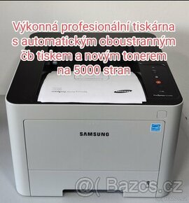 Samsung čb laser, aut. oboustr. tisk a nový toner