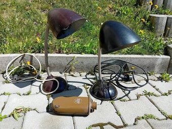 2ks Stolní lampa + polní láhev