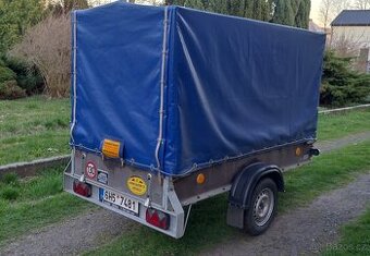 Nebržděný přívěsný vozík Sacher s plachtou