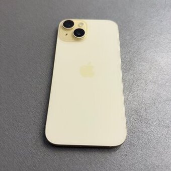 iPhone 15 128GB žlutý, jako nový, záruka