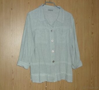 Mint lněná dámská košile Moda Italia
