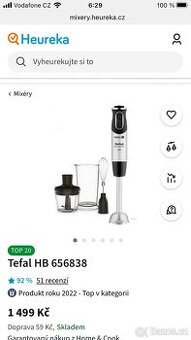 Tyčový mixér Tefal Quickchef