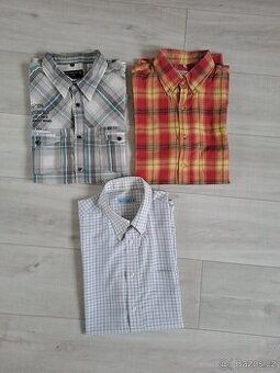 3 pánské košile vel.XL (43/44), krátký rukáv, C&A