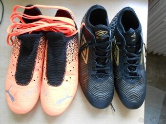 Kopačky UMBRO AURORA EU 40 + PUMA FUTURE EUR 37,5 - použité