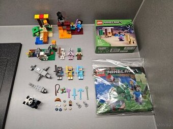 LEGO Minecraft mix minifigurek, doplňků a nových setů