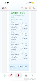 Vstupenky na ELÁN - Brno 16.10. 2025