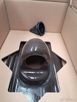 Bramac Rubín tmavě hnědá glazura prostup pro potrubí