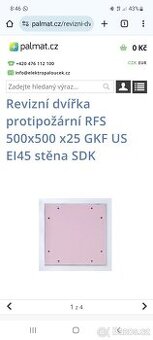 Revizní dvířka protipožární