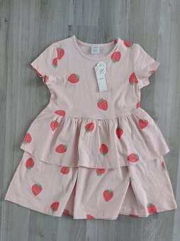 Nová tunika nebo šaty s jahodama vel.110 zn. Lindex