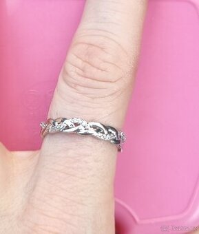 Nový 🆕 prsten prstýnek 925 s kamínky Třpytivý vel 56