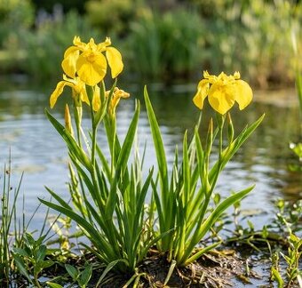 Kosatec žlutý - bahenní rostlina