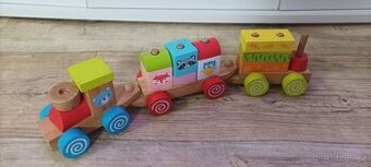 Dětský dřevěný vláček