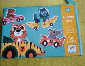 Puzzle duo Djeco Závodní auta - 1