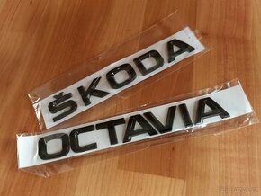 Černý napis škoda + octavia