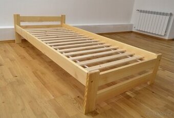 Nová postel 80x200 borovice masiv + rošt -