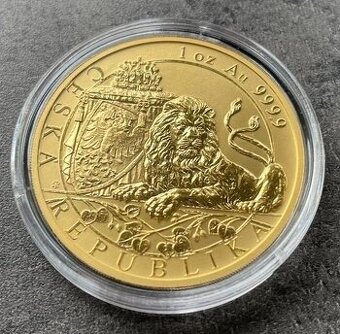 Zlatá investiční mince 1/4oz Český lev 2019 - 1. ročník - [2