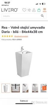 Volně stojici umyvadlo Daria 84x44x38