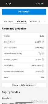 Prodám pračku Beko