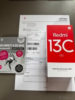 Nový Xiaomi Redmi 13C 5G 128GB černý + Twist S námi