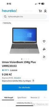 UMAX VisionBook 15Wg Plus