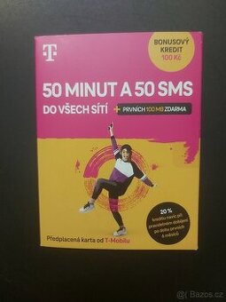 Předplacená karta Twist 50 minut A 50 SMS