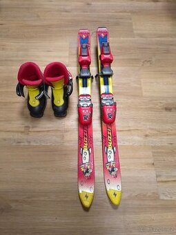Dětské lyže 90cm + lyžařské boty vel. 29