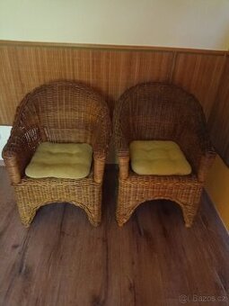 Proutěná křesla 2x