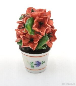 Krásná stará porcelánová kytička 6cm - Velice roztomilá
