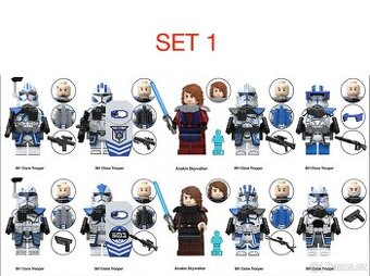 Rôzne figúrky Star Wars 8 (8ks) typ lego - nové