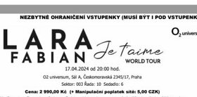 Lara Fabian - 17.4.2024 - Praha - jeden lístek