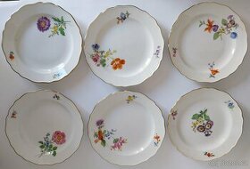 Sada 6 ks porcelánových talířů Míšeň - Meissen