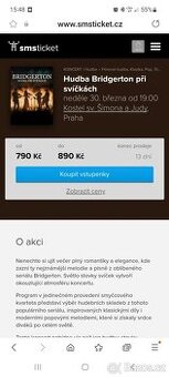 2 lístky na Bridgeton hudba při svíčkách v Praze