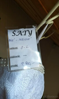 PERLEŤOVÉ SVATEBNÍ ŠATY (korzetové vázání vzadu)