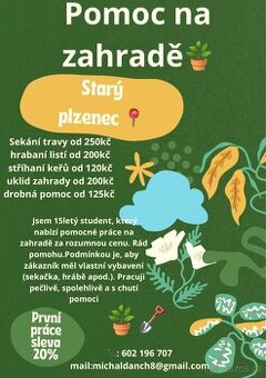 Pomoc na zahradě Plzeň a okolí