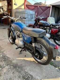 AJS model 14, anglický moto veterán 1961, bílé SPZ