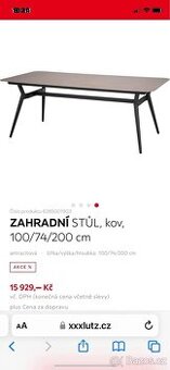 Zahradni jidelni stul nove