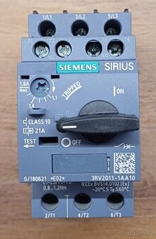 Motorový jistič Siemens 3RV2011-1AA10 + pomocný kontakt 3RV2
