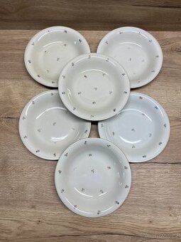 talíře staré malované talíře československé staré nádobí