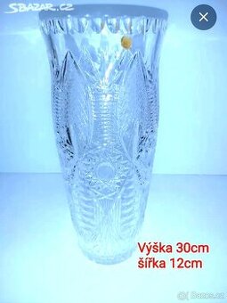 Broušená váza český křišťál, Bohemia Glass