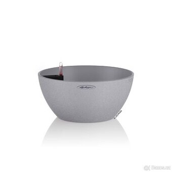 Samozavlažovací květináč Lechuza Cubeto Stone - šedá