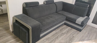 Rohová rozkládací sedačka